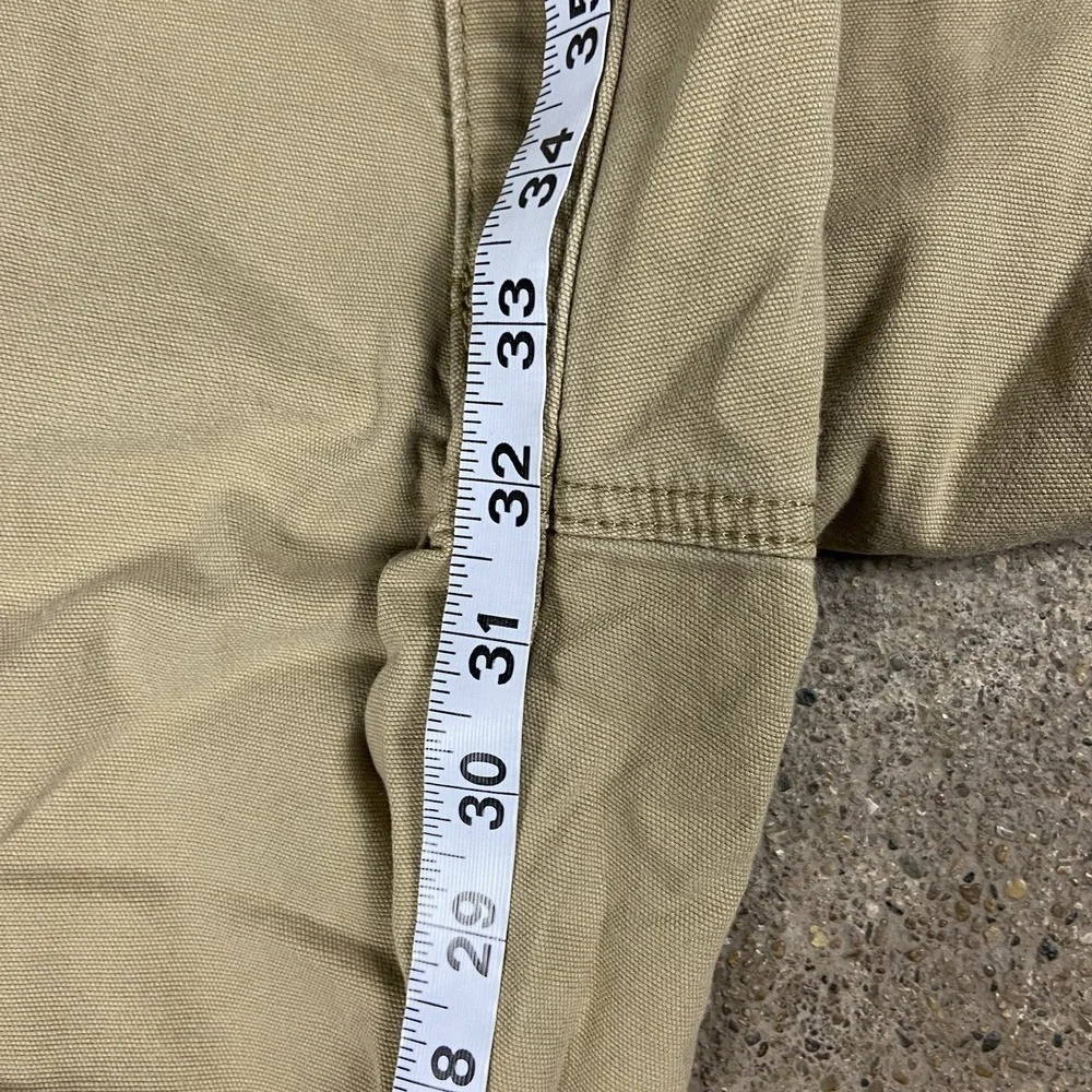 Carhartt Rugged Flex Canvas Pants Size 31x34 Beige Relaxed Fit Utility Work Wear